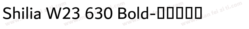 Shilia W23 630 Bold字体转换